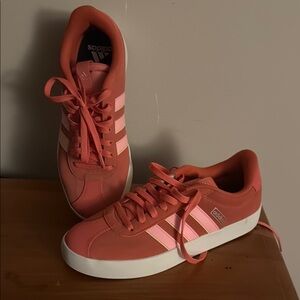 Adidas Pink Sneakers Suede Low-Top Casual